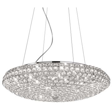 Ideal Lux - Kristallikruunu johdossa KING 12xG9/40W/230V halkaisija 65 cm kromi