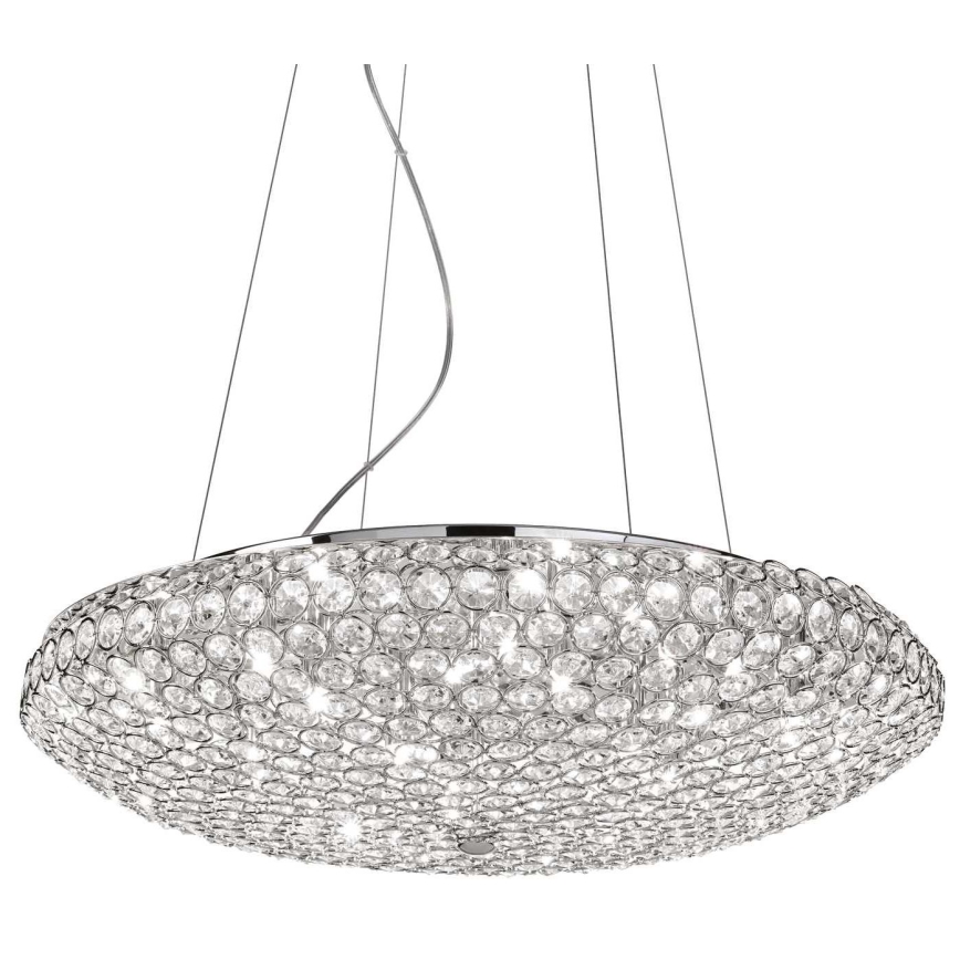 Ideal Lux - Kristallikruunu johdossa KING 12xG9/40W/230V halkaisija 65 cm kromi