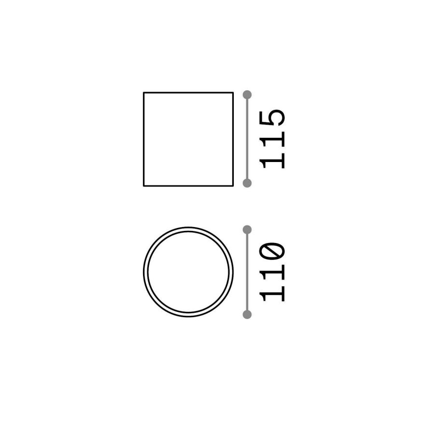 Ideal Lux - Kylpyhuoneen kohdevalo 1xGU10/28W/230V IP44