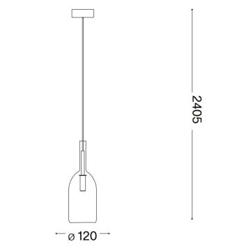 Ideal Lux - LED-kattokruunu johdossa EMPIRE 1xG9/3W/230V