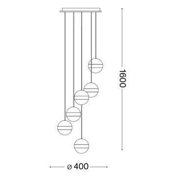 Ideal Lux - LED-kattokruunu johdossa GALAXY LED/58W/230V