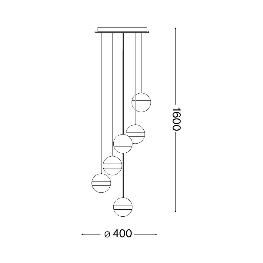 Ideal Lux - LED-kattokruunu johdossa GALAXY LED/58W/230V