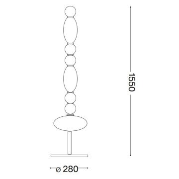 Ideal Lux - LED-lattiavalaisin LUMIERE LED/58W/230V