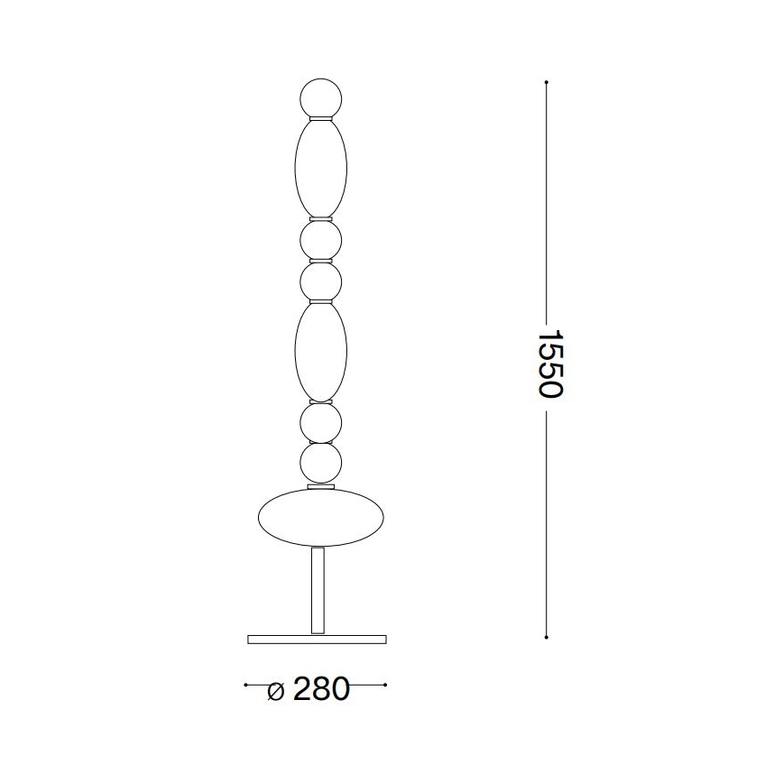 Ideal Lux - LED-lattiavalaisin LUMIERE LED/58W/230V