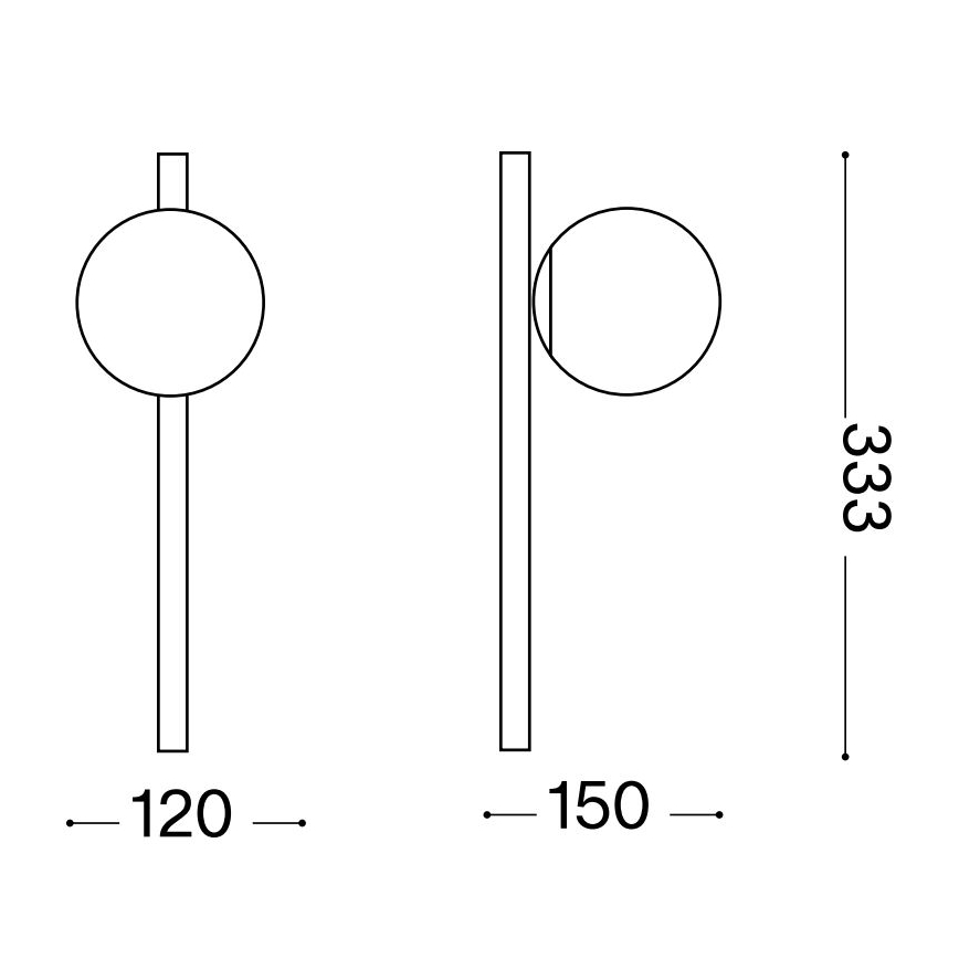 Ideal Lux - LED-seinävalaisin BINOMIO 1xG9/3W/230V kulta