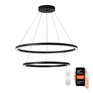 Immax NEO 07158-B80-60 - LED Himmennettävä kattokruunu FINO LED/93W/230V Tuya musta + kaukosäädin