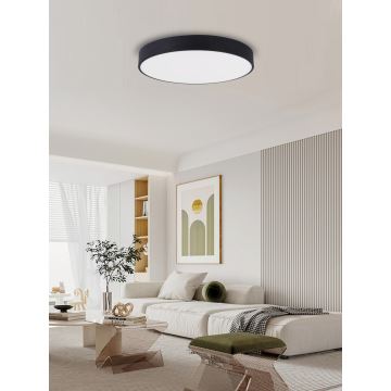 Immax NEO 07203L-Himmennettävä LED-kattovalaisin RONDATE 65W/230V 3000-6000K Tuya musta + kauko-ohjaus