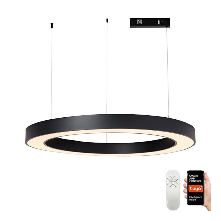 Immax NEO 07211L - Himmennettävä LED-kattokruunu johdossa PASTEL LED/68W/230V 2700-6500K Tuya musta + kauko-ohjaus