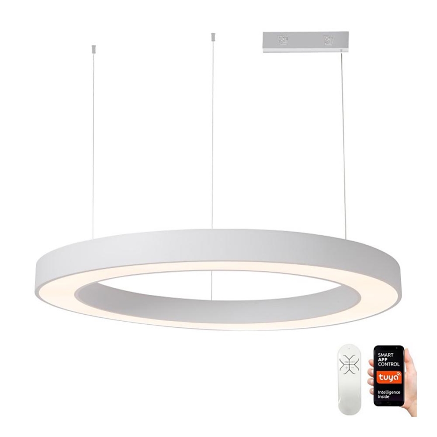 Immax NEO 07214L - Himmennettävä LED-kattokruunu johdossa PASTEL LED/68W/230V 2700-6500K valkoinen 95 cm Tuya + kauko-ohjaus