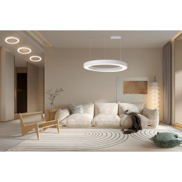 Immax NEO 07214L - Himmennettävä LED-kattokruunu johdossa PASTEL LED/68W/230V 2700-6500K valkoinen 95 cm Tuya + kauko-ohjaus