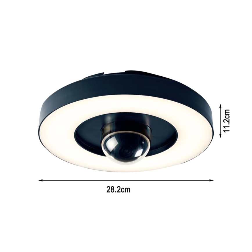 Immax NEO 07792L - LED Älykäs ulkokamera valolla RING 22W/230V IP44 Wi-Fi Tuya