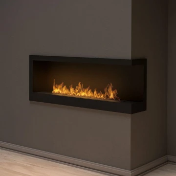 InFire - Kulma BIO takka 45x120 cm 3kW musta