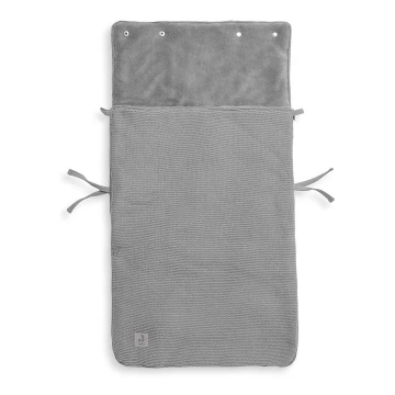 Jollein - Istuinpussi autoon fleece BASIC KNIT 42x82 cm Stone Grey