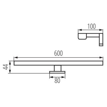 LED Kylpyhuoneen peilivalo ASTIM LED/12W/230V IP44 kromi