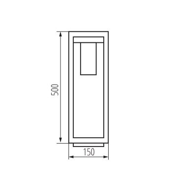 Ulkovalaisin VIMO 1xE27/15W/230V 50 cm IP44 musta