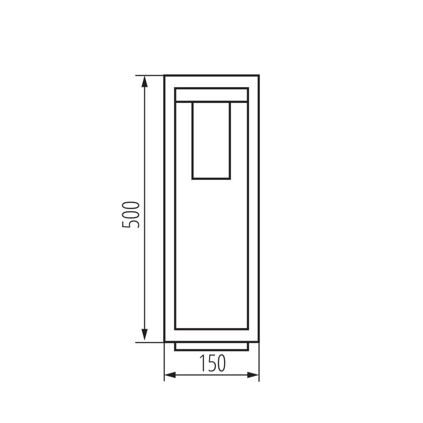 Ulkovalaisin VIMO 1xE27/15W/230V 50 cm IP44 musta