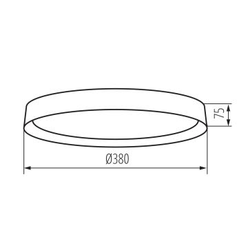 LED-kattovalaisin SOLN LED/17,5W/230V halkaisija 38 cm musta/kulta