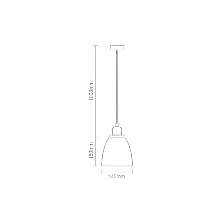 Kattokruunu johdossa 1xE27/60W/230V halkaisija 14 cm