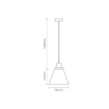 Kattokruunu johdossa 1xE27/60W/230V halkaisija 18,5 cm