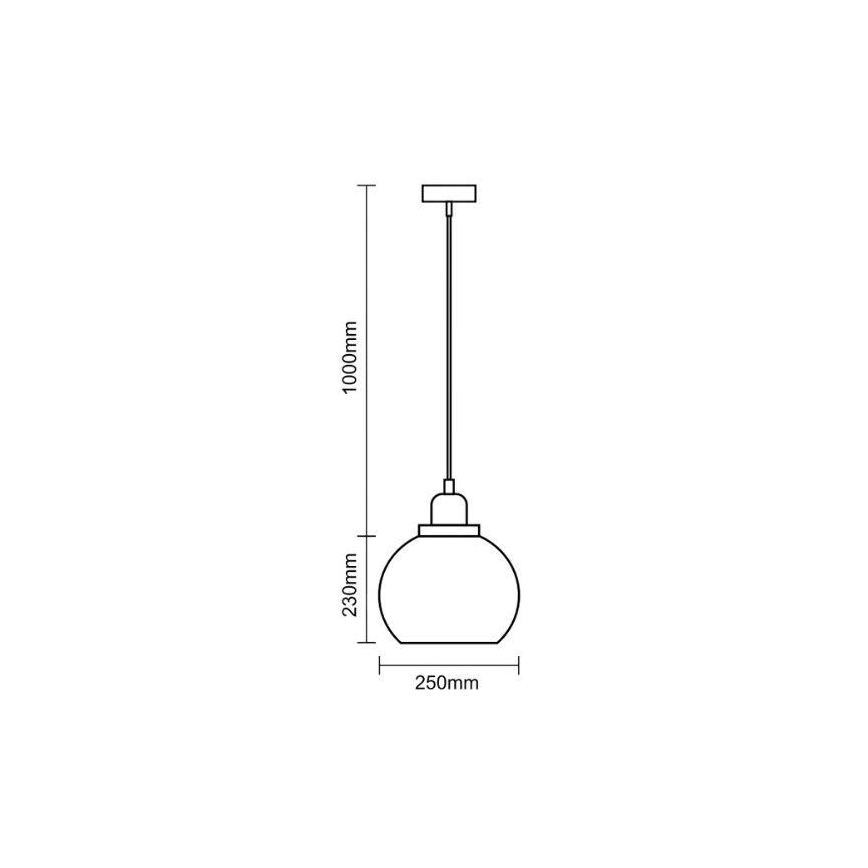 Kattokruunu johdossa 1xE27/60W/230V halkaisija 25 cm