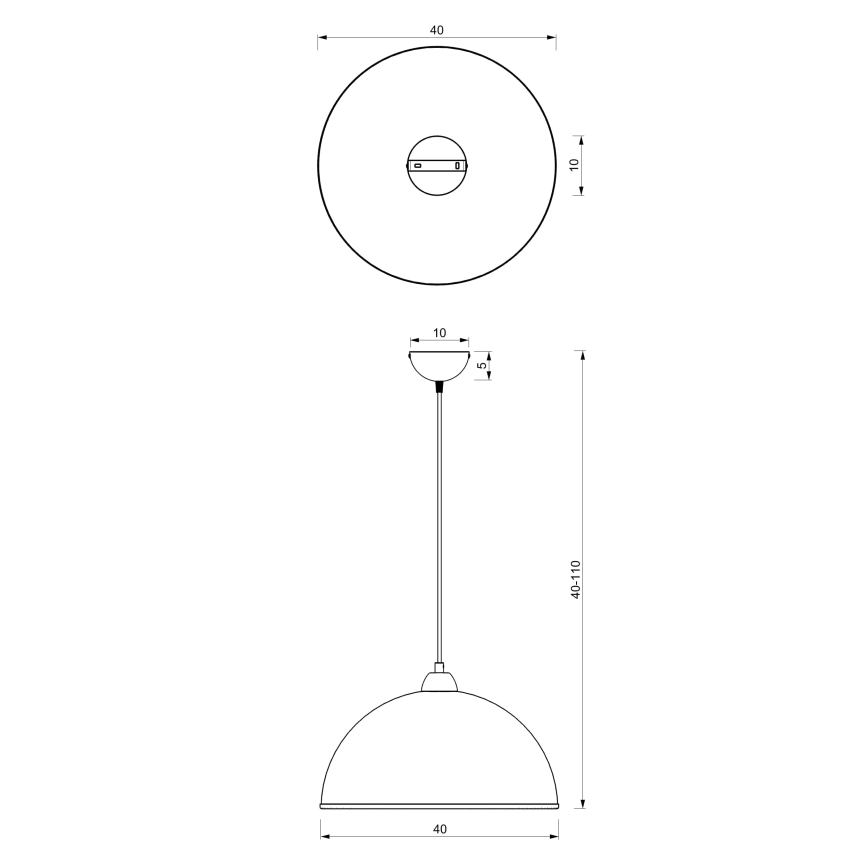 Kattokruunu johdossa KITCHEN 1xE27/15W/230V valkoinen/kulta