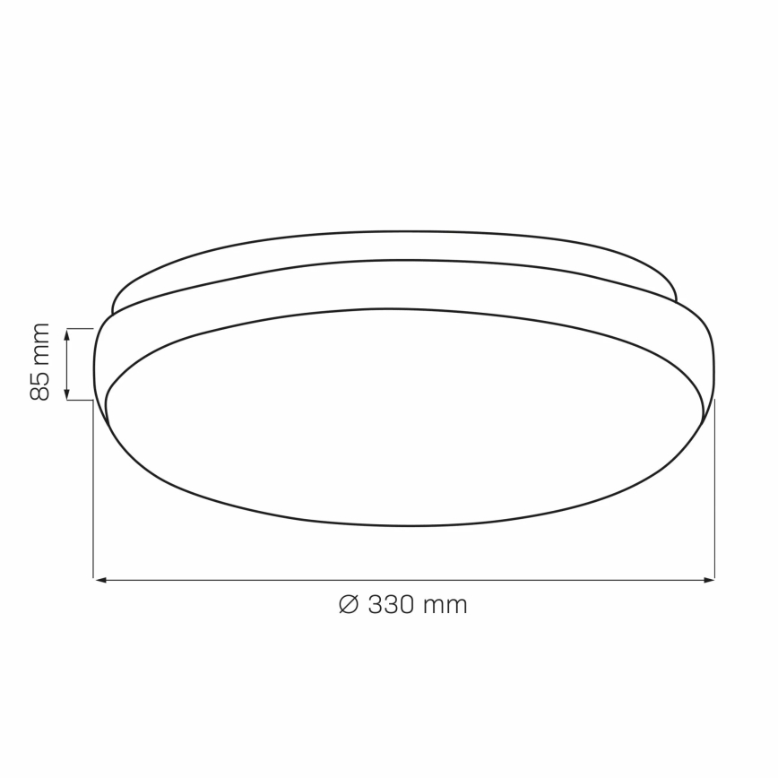 Kattovalo BENEDYKT 2xE27/20W/230V halkaisija 33 cm musta