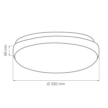 Kattovalo BOGDAN 2xE27/20W/230V halkaisija 33 cm valkoinen