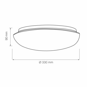 Kattovalo BONIFACY 2xE27/20W/230V halkaisija 33 cm valkoinen