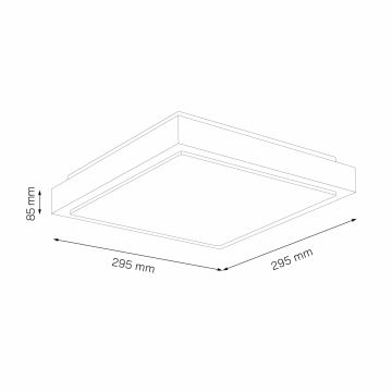 Kattovalo KAZIMIERZ 2xE27/20W/230V 29,5x29,5 cm hopea