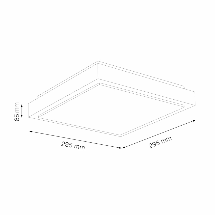 Kattovalo KAZIMIERZ 2xE27/20W/230V 29,5x29,5 cm hopea