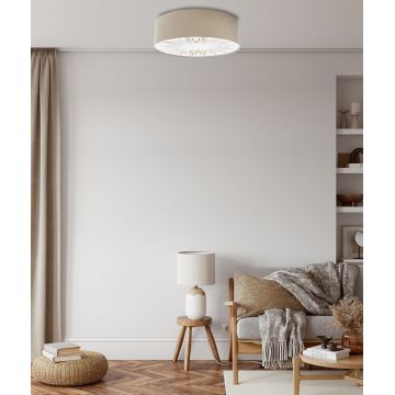 Kattovalo RAYS 2xE27/60W/230V halkaisija 60 cm beige