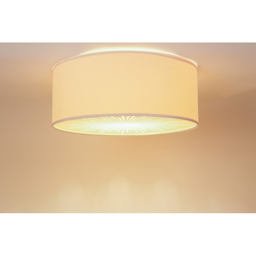 Kattovalo RAYS 2xE27/60W/230V halkaisija 60 cm beige