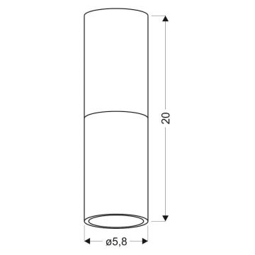 Kattovalo TUBA 1xGU10/15W/230V