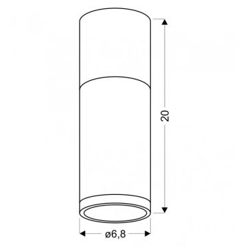 Kattovalo TUBA GU10/15W/230V