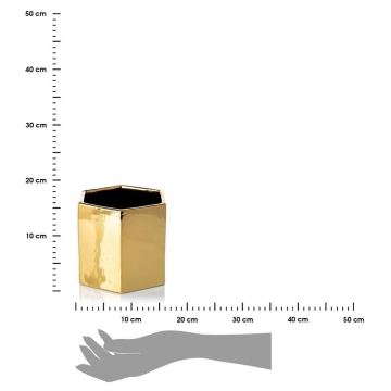 Keraaminen kukkaruukku MIA 14,5x16,5 cm kulta