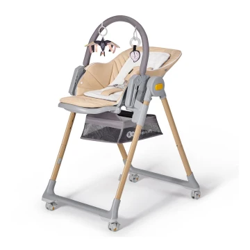 KINDERKRAFT - Lasten ruokapöydän tuoli 2in1 LASTREE beige/harmaa