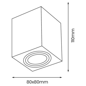 Kohdevalo BIMA 1xGU10/25W/230V neliö musta