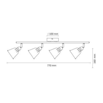 Kohdevalo FIONA 4xE14/8W/230V vihreä