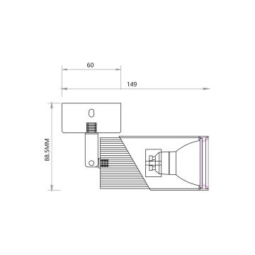 Kohdevalo NEO 1xGU10/8W/230V musta/kulta