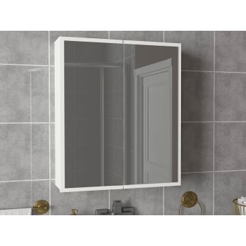 Kylpyhuoneen kaappi peilillä KAYLA 78x60 cm valkoinen