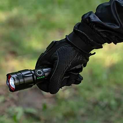 LED Himmennettävä ladattava taskulamppu virtapankilla toiminto LED/30W/5V IPX5 1060 kiiltävä 5000 mAh