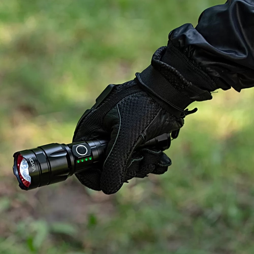 LED Himmennettävä ladattava taskulamppu virtapankilla toiminto LED/30W/5V IPX5 1060 kiiltävä 5000 mAh