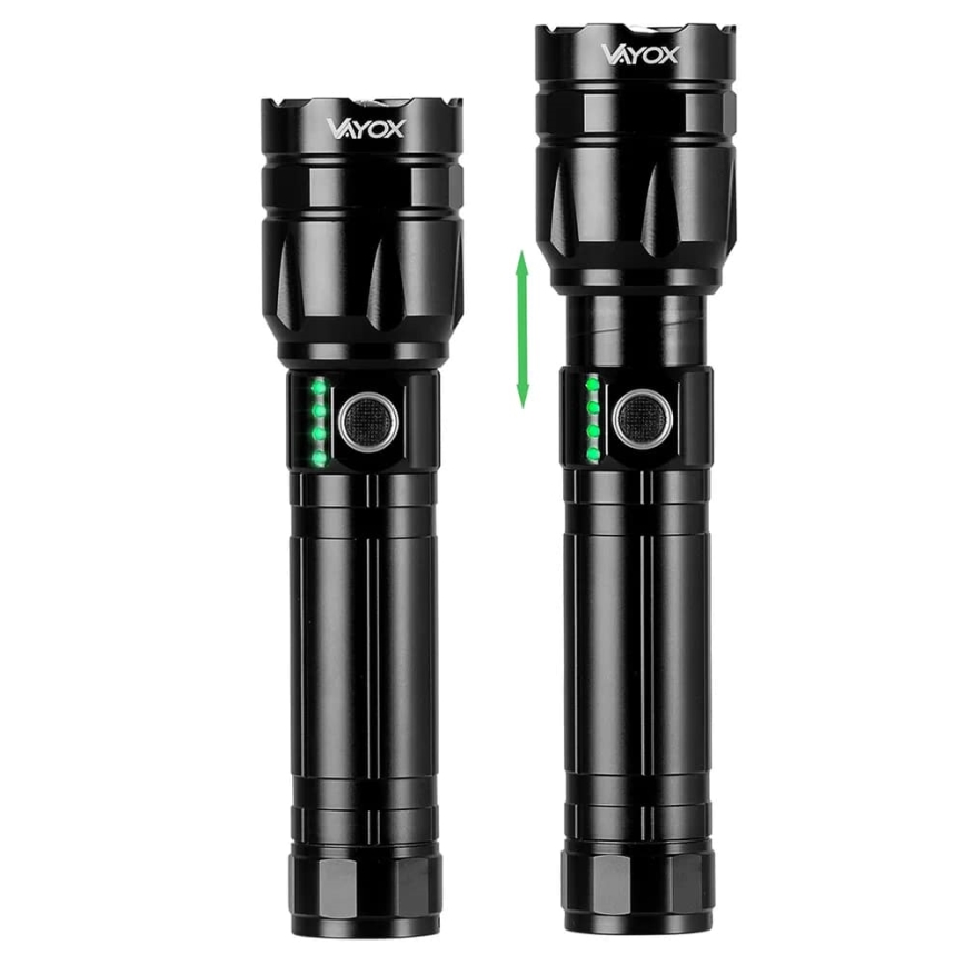 LED Himmennettävä ladattava taskulamppu virtapankilla toiminto LED/30W/5V IPX5 1060 kiiltävä 5000 mAh