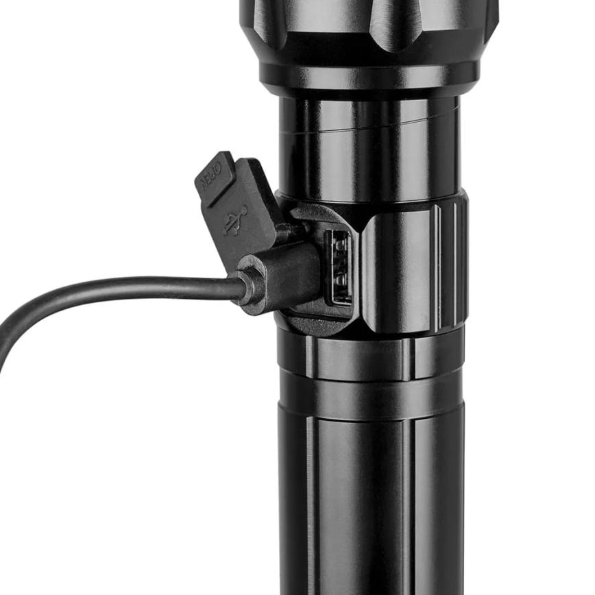 LED Himmennettävä ladattava taskulamppu virtapankilla toiminto LED/30W/5V IPX5 1060 kiiltävä 5000 mAh