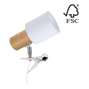Lamppu kiinnikkeellä TREEHOUSE 1xE27/25W/230V tammi  - FSC-sertifioitu