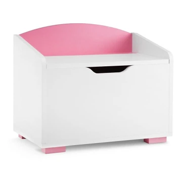 Lasten laatikosto PABIS 50x60 cm valkoinen/vaaleanpunainen