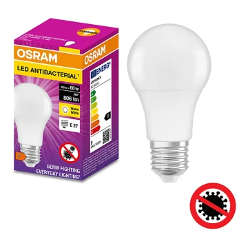 LED Antibakteerinen polttimo A60 E27/8,5W/230V 2700K - Osram