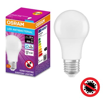 LED Antibakteerinen polttimo A60 E27/8,5W/230V 6500K - Osram
