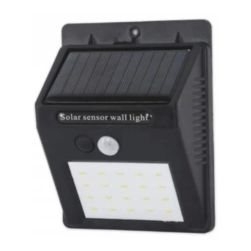 LED aurinkokenno seinävalaisin anturilla LED/0,55W/3,7V IP65