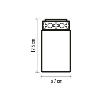 LED-hautausmaakynttilä 1xLED/2xC IP44 punainen